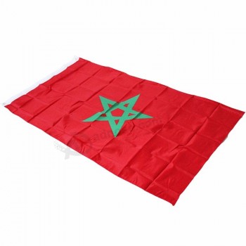 eco amigável vermelho verde impermeável bandeira do país bandeira de marrocos
