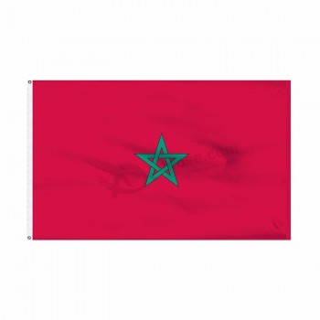Decoração de impressão completa 3X5 bandeira de marrocos, celebração personalizada bandeira de marrocos