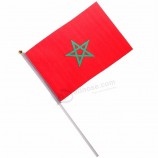 Marokko hand gehouden vliegende vlag zwaaien festival rave mini hand vlag
