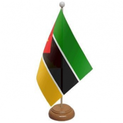 Hot selling Mozambique table top flag with wooden pole