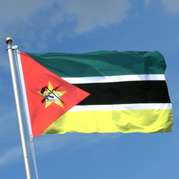 모잠비크 국기 폴리 에스터 직물 국기