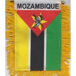 polyester mozambique national car hanging mirror flag