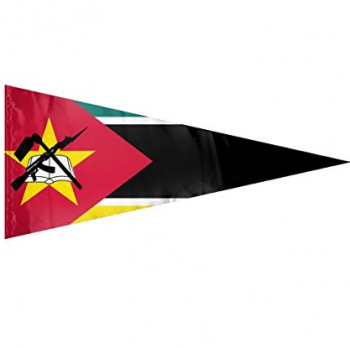 triángulo de poliéster mozambique bunting bandera bandera