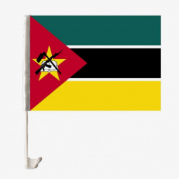 venta al por mayor de plástico impreso polo mozambique bandera de la ventana del coche