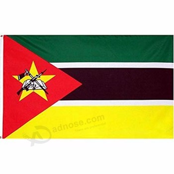 Venta caliente bandera del país 3x5ft poliéster bandera nacional de mozambique