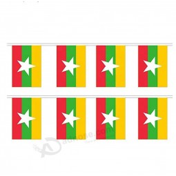 bandiera della stringa della bandiera della stamina nazionale del myanmar del poliestere