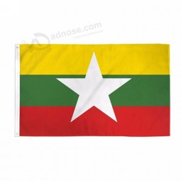 hoogste kwaliteit fabriek aangepaste 3x5 polyester Birma vlag