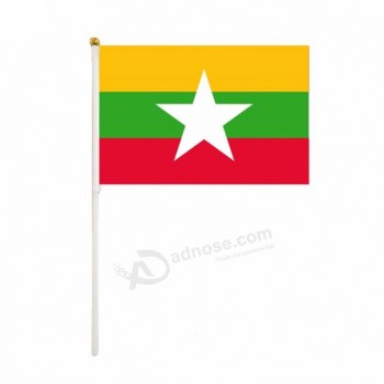 工場直接2019新しい到着ビルマ（ミャンマー国立ロゴ手旗