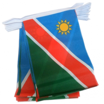 Banderas de bandera del empavesado del país de Namibia para celebración