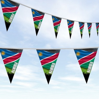 Triángulo de poliéster decorativo al aire libre namibia bunting flag
