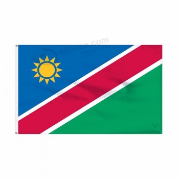 bandiera nazionale namibia in poliestere stampato su ordinazione di fabbrica