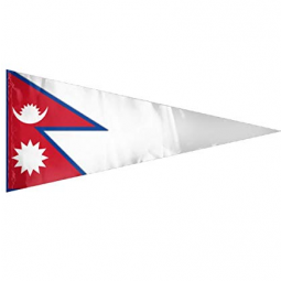 주문 크기 폴리 에스테 네팔 삼각형 깃발 도매
