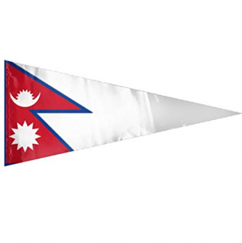 aangepaste grootte polyester Nepal driehoek vlag groothandel