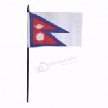 high quality custom nepal hand waving flags