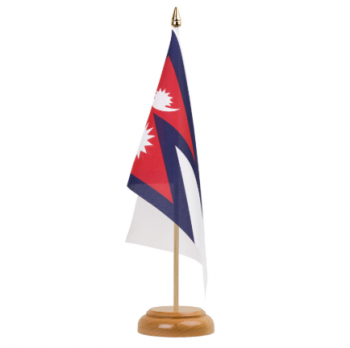 bandeira nacional da mesa de nepal / bandeira de mesa do país nepal
