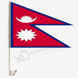 bandiera su ordinazione dell'automobile della bandiera di festa nazionale del Nepal / bandiera della finestra di automobile del paese del Nepal