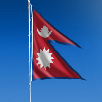 Decoración de impresión completa celebración de la bandera de Nepal bandera de Nepal personalizada