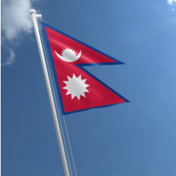 교수형 네팔 국기 폴리 에스터 표준 크기 네팔 국기