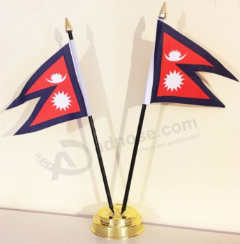 폴리 에스테 네팔 deak 깃발 국가 네팔 테이블 깃발