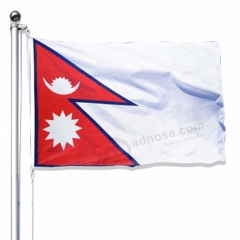 bandeira de poliéster de tamanho padrão de alta qualidade do nepal