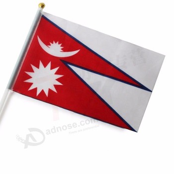 bandiera della mano nazionale nepal / bandiera del bastone del paese nepal