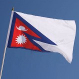 Hot selling polyester nepal flag banner supplier