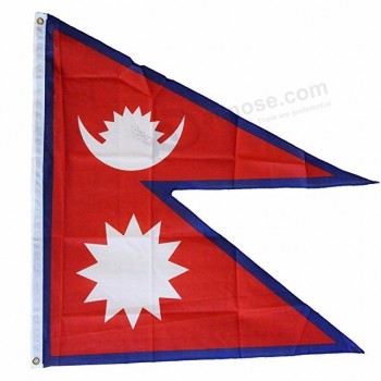 material de tecido de poliéster bandeira do nepal 3x5ft