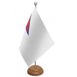 custom mini Nepal tafel vlag bureau vlag met zwarte plastic standaard