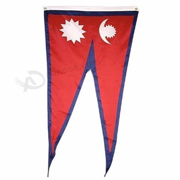 Venda quente 3x5ft Big bandeira poliéster bandeira nacional de nepal