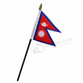 pantalla de seda pequeña banderas de señal de mano nepal