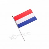 op maat gemaakte outdoor nationale hand zwaaien vlag van nederland
