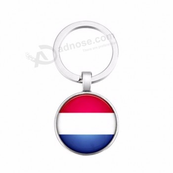 lembrança personalizada país nacional holanda holanda bandeira equipe de futebol chaveiro