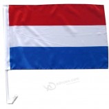뜨거운 판매 12x18inch 디지털 방식으로 인쇄 된 주문 국가 네덜란드 차 창 깃발
