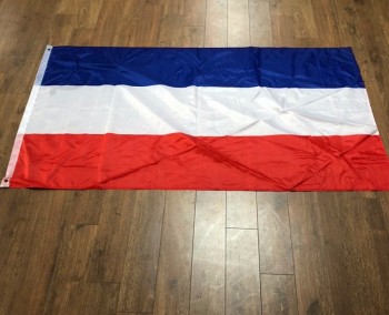 Tela de poliéster impressa ao ar livre vermelho branco azul listras personalizadas bandeira da holanda bandeira do país de holanda