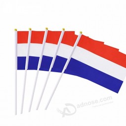 14*21cm red white blue netherlands mini world dutch hand flag