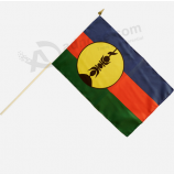digitaal bedrukte houten paal Nieuw-Caledonië handvlag