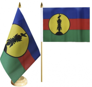 mini oficina de poliéster banderas de mesa de Nueva Caledonia