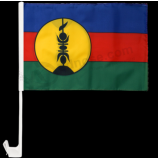 aangepaste Nieuw-Caledonië autoraam vlag voor decoratief