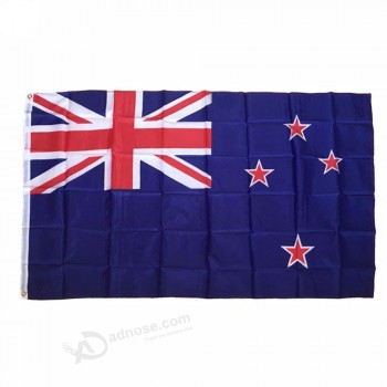 wholesale 3*5FT polyester silk print hanging New zealand national flag all size country custom flag