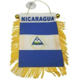 automobile all'ingrosso del poliestere che appende la bandiera dello specchio del Nicaragua