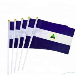 bandiera di bastone tenuto in mano nicaragua di plastica del palo di stampa digitale