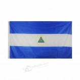 100％ポリエステルダブルステッチ屋外ニカラグア旗印刷