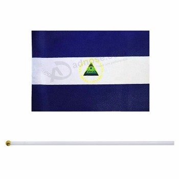 bandiera promozionale economica del bastone della mano del Nicaragua in vendita
