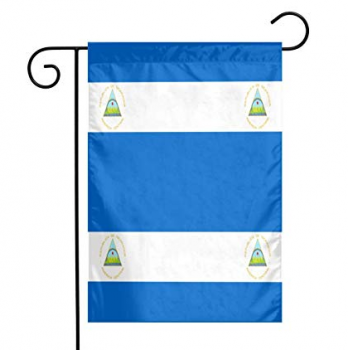 Poliéster baixo preço bandeira nacional da nicarágua jardim personalizado