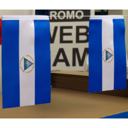 mini bandiera decorativa della stamina della stamina del Nicaragua del poliestere
