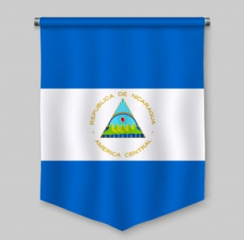 bandera de banderín nacional de Nicaragua votiva para colgar