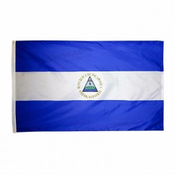 Promotion 3*5FT Polyester Print Hanging Nicaragua National Flag