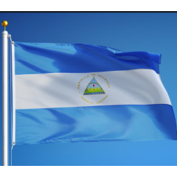 polyester print 3*5ft nicaragua country flag manufacturer