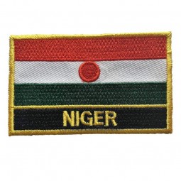 toppa bandiera niger / toppa da viaggio ricamata Cucire (ferro niger su w / parole, 2 