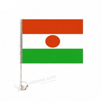 Fornecimento do fabricante de malha de poliéster bandeira nigeriana capa do carro janelas bandeira bandeira